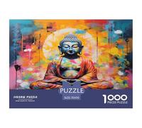 1000 Piezas Figura del Buda Rompecabezas Entretenimiento Creativo Decoración Familiar Budismo Zen Puzzle Imposible Juguete EduGatoivo para Adultos 70x50cm/1000pcs