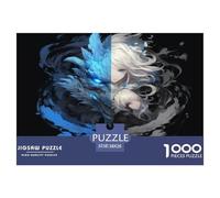 1000 Piezas Fille Loup Bleu Puzle Entretenimiento Creativo Decoración Familiar Vida Silvestre Rompecabezas Familiar Juguete Educhativo para Adultos Y Niños 38x26cm/1000pcs