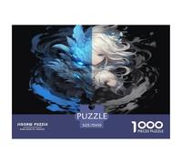 1000 Piezas Fille Loup Bleu Puzle Juguetes Desafiantes Decoración del Hogar Vida Silvestre Rompecabezas De Decoración Desafíos Divertidos para Adultos Y Niños 70x50cm/1000pcs