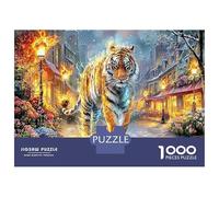 1000 Piezas Flaming Tigre Puzzle Juego Familiar Bestia Feroz Rompecabezas Intelectual Desafío para Adultos Y Niños A Partir De 12 Años 38x26cm/1000pcs