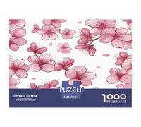 1000 Piezas Fleur de cerisier Puzle Juguetes Desafiantes Decoración del Hogar Juego De Habilidad Plantaa Puzzle Juguete Educhativo para Adultos Y Niños 70x50cm/1000pcs