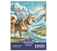 1000 Piezas Fox Terrier Puzle Juguetes Desafiantes Decoración del Hogar Perro Rompecabezas De Decoración Desafíos Divertidos para Adultos Y Niños 70x50cm/1000pcs