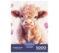 1000 Piezas Highland Gatotle Puzzle Juguetes Desafiantes Decoración del Hogar Vaca Rompecabezas Imposible Juguete EduGatoivo para Adultos Y Niños 38x26cm/1000pcs