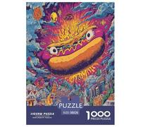 1000 Piezas Hot Perro Puzle Juego De Habilidad Decoración Familiar Juguetes Desafiantes Alimentos Puzzle Regalo Creativo para Adultos Y Niños A Partir De 14 Años 38x26cm/1000pcs