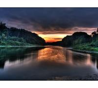 1000 Piezas Imposible Puzzle,Rompecabezas para Adultos y Niños - Costa del declive del Lago 75x50cm