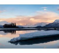1000 Piezas Imposible Puzzle,Rompecabezas para Adultos y Niños - Montañas de Hielo del río 75x50cm