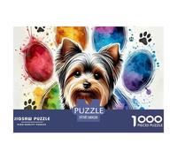 1000 Piezas Impresión de Pata Rompecabezas Desafiante Impresión de Pata Rompecabezas De Decoración Pasatiempo Creativo Regalo para Adultos para Toda La Familia 38x26cm/1000pcs