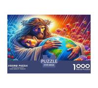 1000 Piezas Jesús - Religión Puzle Juego De Habilidad Decoración Familiar Juguetes Desafiantes Dios Puzzle Regalo Creativo para Adultos Y Niños A Partir De 14 Años 38x26cm/1000pcs