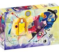 1000 piezas Jigsaw Puzzle - Acabado mate, tacto suave, piezas robustas y únicas, ajuste apretado, colores vivos, servicio de piezas - amarillo rojo azul - Kandinsky Famous Abstract Painting by ENJOY