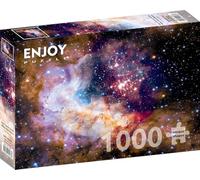 1000 piezas Jigsaw Puzzle para adultos - Acabado mate, tacto suave, piezas robustas y únicas, ajuste apretado, colores vivos, servicio de piezas - Milky Way Galaxy Space View with Stars - by ENJOY