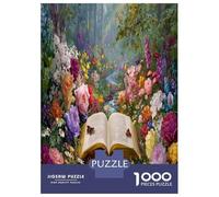 1000 Piezas Libro Mágico Puzzle Juego De Habilidad Decoración Familiar Reino Floral Rompecabezas Imposible Juguete Educativo para Adultos Y Niños 52x38cm/1000pcs