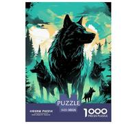 1000 Piezas Lobo Puzzle Juguetes Desafiantes Decoración del Hogar Animaleseses Salvajes Rompecabezas Familiar Juguete EduGatoivo para Adultos Y Niños 38x26cm/1000pcs