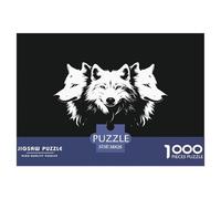 1000 Piezas Lobos Blancos Puzzle Juego De Habilidad Decoración Familiar Vida Silvestre Rompecabezas Imposible Regalo Creativo para Adultos Y Niños 38x26cm/1000pcs