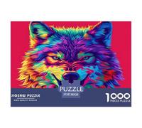 1000 Piezas Los Lobos Coloridos Puzzle Juguetes Desafiantes Decoración del Hogar Vida Silvestre Rompecabezas Familiar Regalo Creativo para Adultos Y Niños 38x26cm/1000pcs