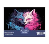 1000 Piezas Loup Noir et Blanc Puzzle Juego De Habilidad Decoración Familiar Vida Silvestre Rompecabezas Imposible Regalo Creativo para Adultos Y Niños 38x26cm/1000pcs