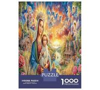 1000 Piezas Madonna y el Niño Puzzle Decoración del Hogar Pequeño Ángel Juego De Rompecabezas Actividades Familiares para Niños Adultos 70x50cm/1000pcs