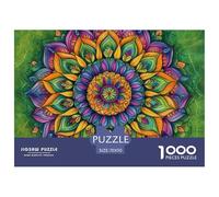 1000 Piezas Mandala Rompecabezas Juego De Habilidad Decoración del Hogar Arte Estilo Puzzle De Decoración Desafíos Divertidos para Adultos Y Niños 70x50cm/1000pcs