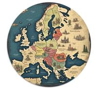 1000 Piezas Mapasasa de Europa Puzzle Juego De Habilidad Decoración del Geografía Europea Puzle Hogar Juguetes Desafiantes Regalo Creativo para Adultos Y Niños 1000pcs (67.5x67.5cm)