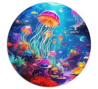 1000 Piezas Medusas Puzzle Entretenimiento Creativo Decoración del Hogar Marine Life Rompecabezas Imposible Juguete EduGatoivo para Adultos Y Niños 1000pcs (67.5x67.5cm)