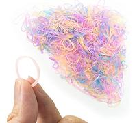 1000 piezas mini elásticas para el cabello transparente, bandas de goma, elástico pequeño, diademas