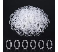 1000 Piezas Mini Gomas Pelo Transparentes, 2cm Gomas de Pelo Pequeñas Elásticas, Gomas para Trenzas Peinados de Niñas y Mujer, Gomas de Caucho Invisibles y Fuertes
