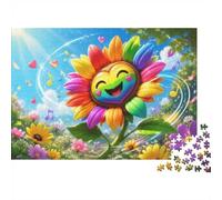 1000 piezas mini rompecabezas para adultos flor corazón sonrisa difícil | 70 x 50 cm Papel Decoración Sala Corte Preciso Regalo Amigo Relajación Espíritu