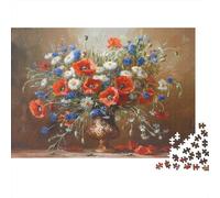 1000 piezas mini rompecabezas para adultos flores florero mesa difícil | 52 x 38 cm cartón decoración sala estructura duradera regalo cumpleaños relajación espíritu