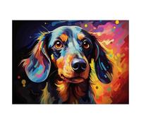 1000 piezas mini rompecabezas para adultos perro arte color difícil | 70 x 50 cm Papel Decoración Sala Corte Preciso Regalo Amigo Relajación Espíritu