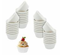 1000 Piezas Moldes Magdalenas Papel Pequeños Casos Magdalena Blanco Hornear Cupcakes Recipientes para Pastelería Muffins Bolas de Pasteles Fiesta Cumpleaños