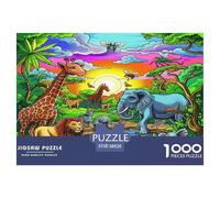 1000 Piezas Monde Animaux Puzzle Entretenimiento Creativo Decoración Familiar Vida Silvestre Puzle Juguetes Desafiantes Regalo Creativo para Adultos Y Niños 38x26cm/1000pcs
