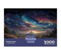 1000 Piezas Mundo de la fantasía Puzzle Juego De Habilidad Decoración Familiar Valley of The Sacred Realm Rompecabezas Imposible Juguete EduGatoivo para Adultos Y Niños 52x38cm/1000pcs