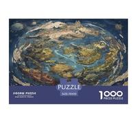 1000 Piezas Mundo Flotante del Planeta Puzle Juego De Habilidad Decoración del Hogar Tierra Antigua del Mar Anillo Rompecabezas De Decoración Regalo Creativo para Adultos Y Niños 70x50cm/1000pcs
