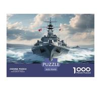 1000 Piezas Nave de Guerra Puzzle Juego De Habilidad Decoración del Buque Naval Puzle Hogar Juguetes Desafiantes Regalo Creativo para Adultos Y Niños 70x50cm/1000pcs