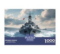 1000 Piezas Nave de Guerra Rompecabezas Juguetes Desafiantes Decoración Familiar Buque Naval Puzle Juego De Habilidad Juguete EduGatoivo para Adultos 38x26cm/1000pcs