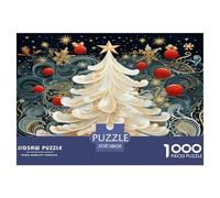 1000 Piezas Noël Tree New Year'S Gift Puzzle Juego De Habilidad Decoración del Plantaa Puzle Hogar Juguetes Desafiantes Regalo Creativo para Adultos Y Niños 38x26cm/1000pcs