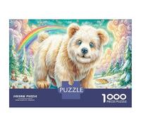 1000 Piezas Oso Cachorro Puzzle Decoración del Hogar Cute Animaleseses Salvajes Rompecabezas Desafío Juguetes para Adultos Y Niños A Partir De 12 Años 52x38cm/1000pcs