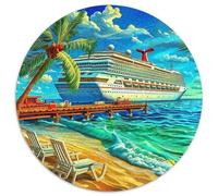 1000 Piezas Paisaje costero Puzle Entretenimiento Creativo Decoración Familiar Cruise Ship Rompecabezas Familiar Juguete EduGatoivo para Adultos Y Niños 1000pcs (67.5x67.5cm)