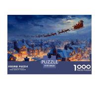 1000 Piezas Papá Noel Puzle Juego De Habilidad Decoración del Hogar Alegría de Nochebuena Rompecabezas De Decoración Regalo Creativo para Adultos Y Niños 38x26cm/1000pcs