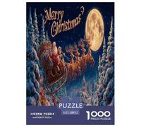 1000 Piezas Papá Noel Puzle Juego De Habilidad Decoración Familiar Juguetes Desafiantes Alegría de Nochebuena Puzzle Regalo Creativo para Adultos Y Niños A Partir De 14 Años 52x38cm/1000pcs