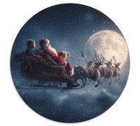 1000 Piezas Papá Noel Puzzle Entretenimiento Creativo Decoración del Hogar Alegría de Nochebuena Rompecabezas De Decoración Desafíos Divertidos para Adultos Y Niños 1000pcs (67.5x67.5cm)