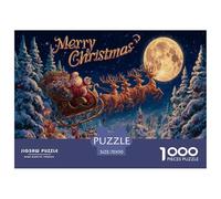 1000 Piezas Papá Noel Puzzle Juego De Habilidad Decoración del Hogar Alegría de Nochebuena Rompecabezas Familiar Regalo Creativo para Adultos Y Niños 70x50cm/1000pcs