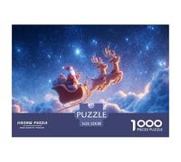 1000 Piezas Papá Noel Puzzle Juguetes Desafiantes Decoración del Hogar Alegría de Nochebuena Rompecabezas Familiar Desafíos Divertidos para Adultos Y Niños 52x38cm/1000pcs