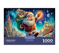 1000 Piezas Papá Noel Puzzles Pasatiempo Creativo Feliz Nochebuena Juego De Rompecabezas Actividades Familiares para Niños Adultos 38x26cm/1000pcs