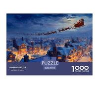 1000 Piezas Papá Noel Rompecabezas Juguetes Desafiantes Decoración Familiar Alegría de Nochebuena Puzle Juego De Habilidad Juguete EduGatoivo para Adultos 70x50cm/1000pcs