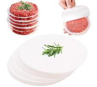 1000 Piezas Papel Antiadherente para Hamburguesas, 13 cm Papel para Hamburguesas, Redondo, para Perfectos Burgers, Cheeseburgers, Albóndigas, Barbacoa, Impermeable a Prueba de Aceite (Blanco)