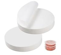 1000 Piezas Papel Hamburguesa Redondo, Ø 11 cm Disco de Hamburguesa, Papel Antiadherente Hamburguesas Horno Redondo, Bolsas de Hamburguesas Resistente Agua y Aceite para Albóndigas, Galletas