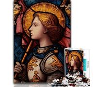 1000 Piezas para Adolescentes Rompecabezas de vidrieras de San Agustín para Adultos 1000 Piezas Juguetes educativos Juegos antiestrés decoración única para el hogar y Regalos 75x50cm