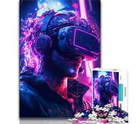 1000 Piezas para Adolescentes VR Gamer Rompecabezas para Adultos 1000 Piezas difíciles Juguetes educativos Juegos antiestrés colección de Artistas Bellas Artes (50x75cm)