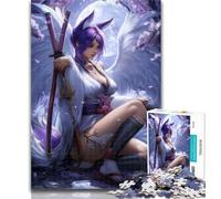 1000 Piezas para Adultos Anime Fox Girl Puzzles 1000 Piezas para Adolescentes, Alivio del estrés, Vacaciones en casa, Matar el Tiempo, Regalo Divertido 75x50cm