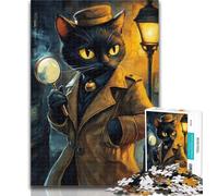 1000 Piezas para Adultos Detective Cat Puzzles 1000 Piezas para Adultos, Toda la Familia Adecuado para Y 14 50x75cm